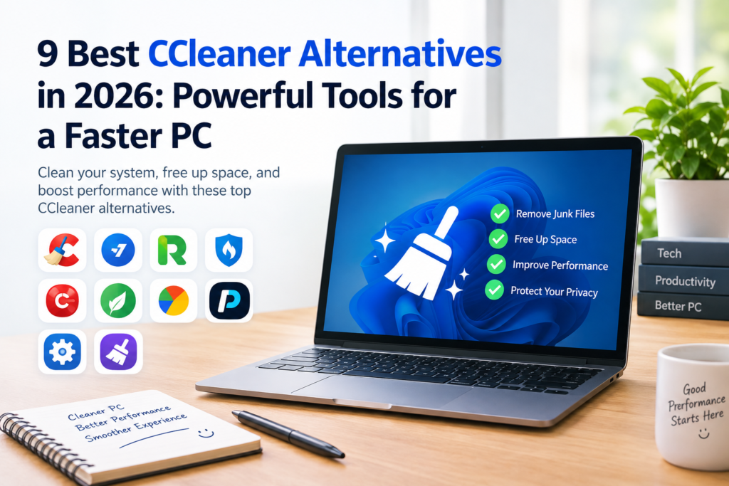 9 best CCleaner alternatives in 2026 for cleaning junk files and improving PC performance.