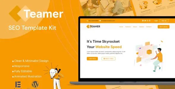 Teamer – SEO Marketing Elementor Template Kit