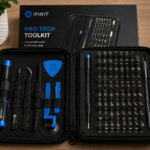 iFixit Pro Tech Toolkit with precision screwdriver bits, repair tools, and organized case for electronics repair